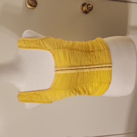 Tops - NWT Yellow corset croptop